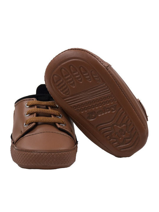 Leonchino Βρεφικά Sneakers Αγκαλιάς Καφέ