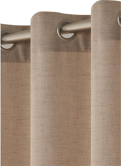 Viokarpet Vorhang mit Grommets Felicia Beiges 140x285cm
