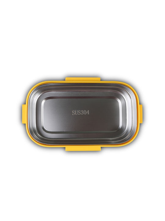 Nava Δοχείο Φαγητού Inox Κίτρινο 800ml