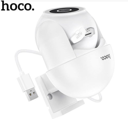 Hoco D2 IP Κάμερα Παρακολούθησης Wi-Fi Full HD+ 3MP Αδιάβροχη με Ηχείο