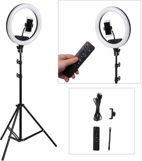 Led Photo Ringlicht 55cm mit Stativ Boden und Halterung für Handy
