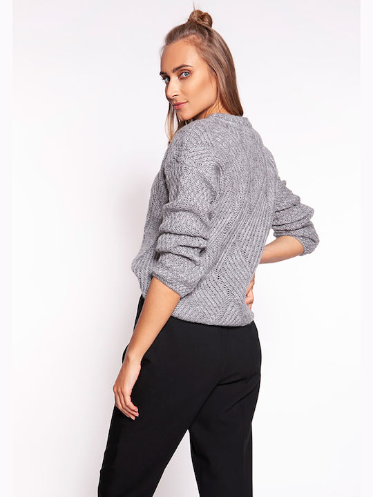 MKM Swetry Long-sleeved Women's Pullover Woolen Gray