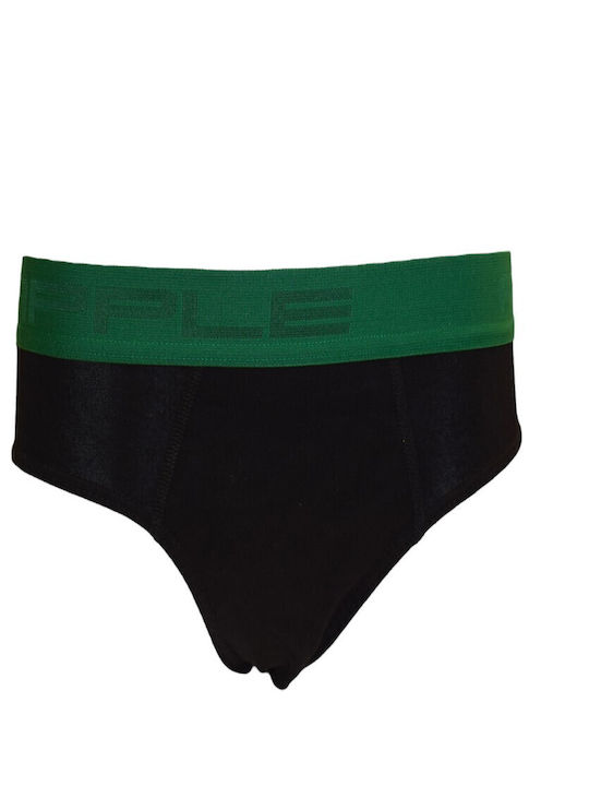 Apple Boxer Herren Slips Black / Green 1Packung