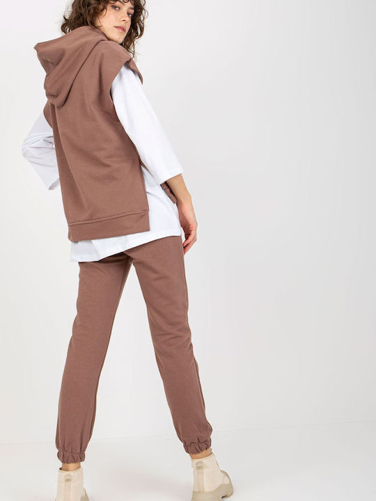 Ex Moda Women's Brown Set with Trousers