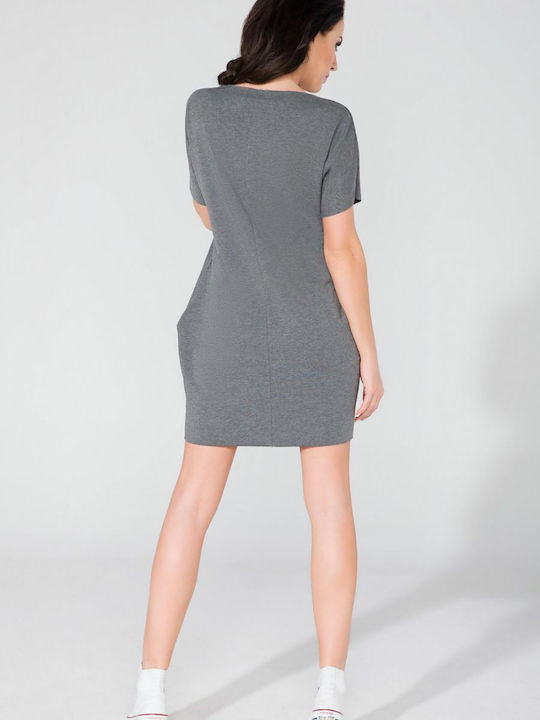 Tessita Mini Kleid Gray