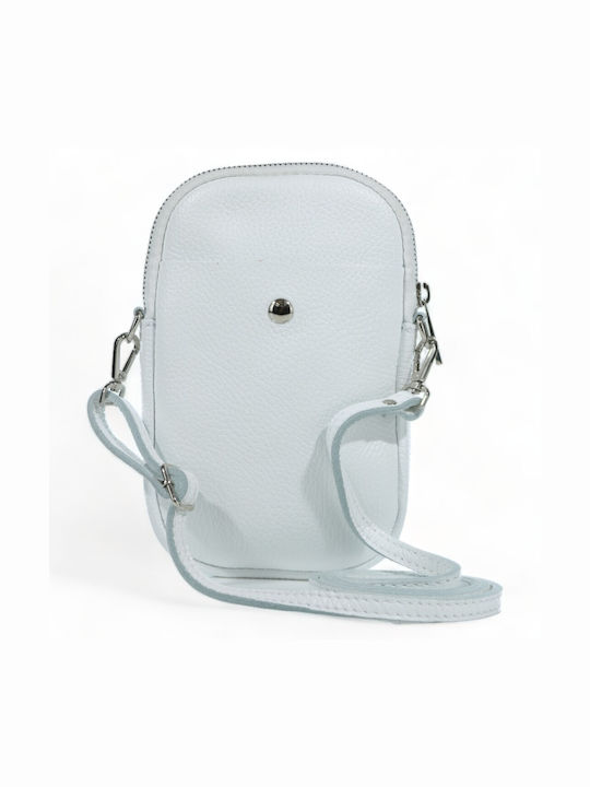 Passaggio Leather Leather Women's Mobile Bag White