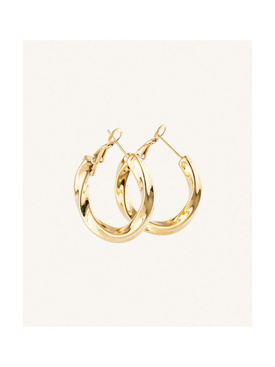 StanStefan Earrings Hoops made of Steel Gold Plated