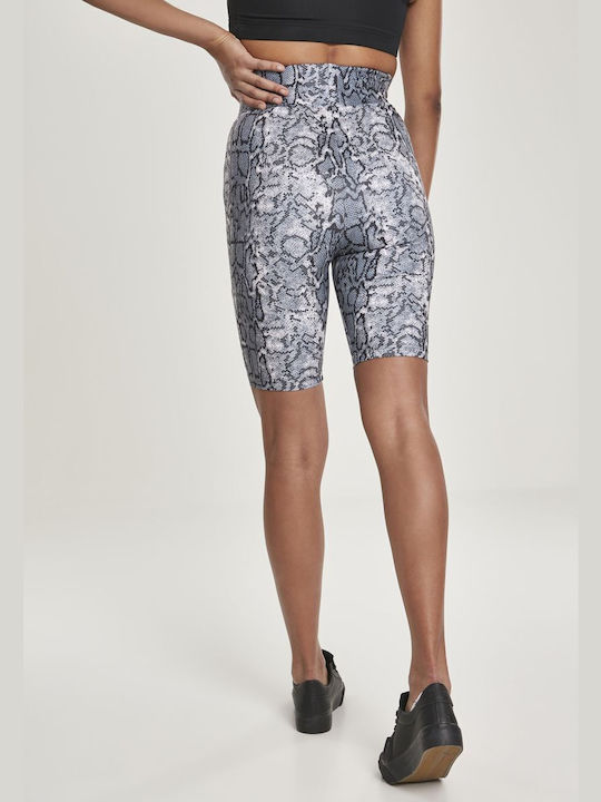 Urban Classics Women's Bike Legging High Waisted Grey Snake