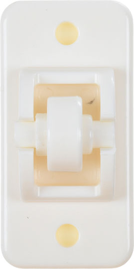 Tpster Ροδάκι Επίπλου Πλαστικό Λευκό 4.7x2.5cm 4τμχ