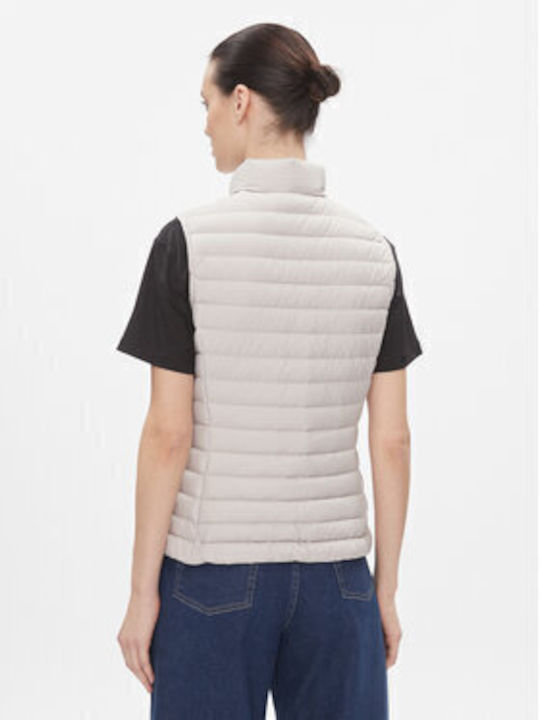 Women's Short Puffer Jacket for Winter Beige