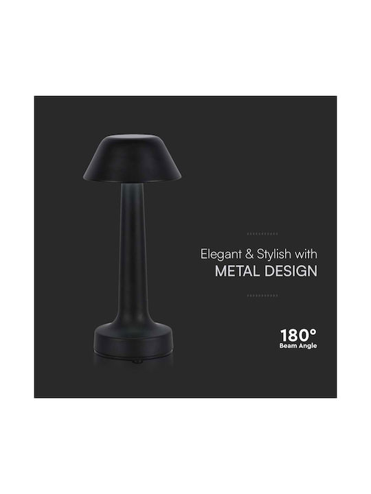 V-TAC Metall Tischlampe LED mit Schwarz Schirm und Basis