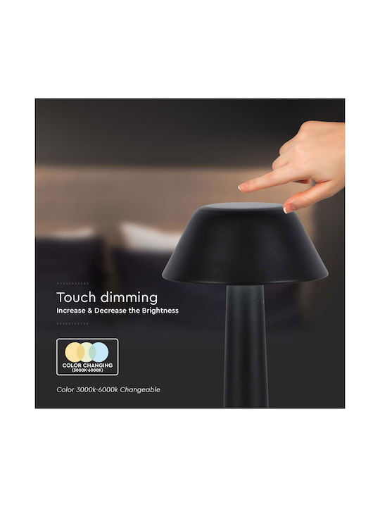 V-TAC Metall Tischlampe LED mit Schwarz Schirm und Basis