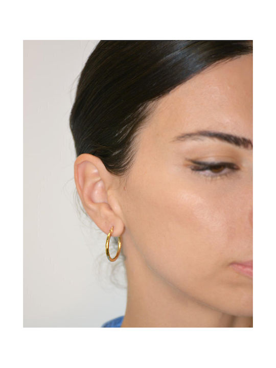 Savvidis Earrings Hoops made of Gold 14K