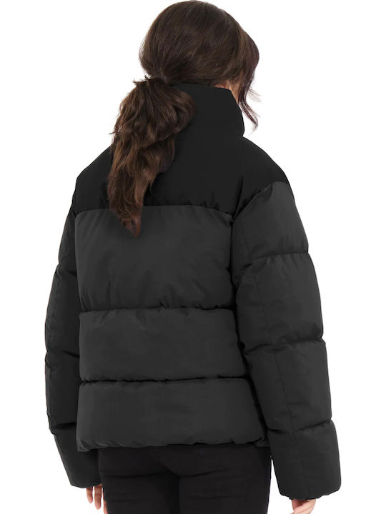 Woldsmooth Kurz Damen Puffer Jacke für Winter BLK/BLACK