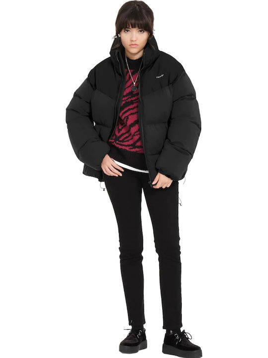 Woldsmooth Kurz Damen Puffer Jacke für Winter BLK/BLACK