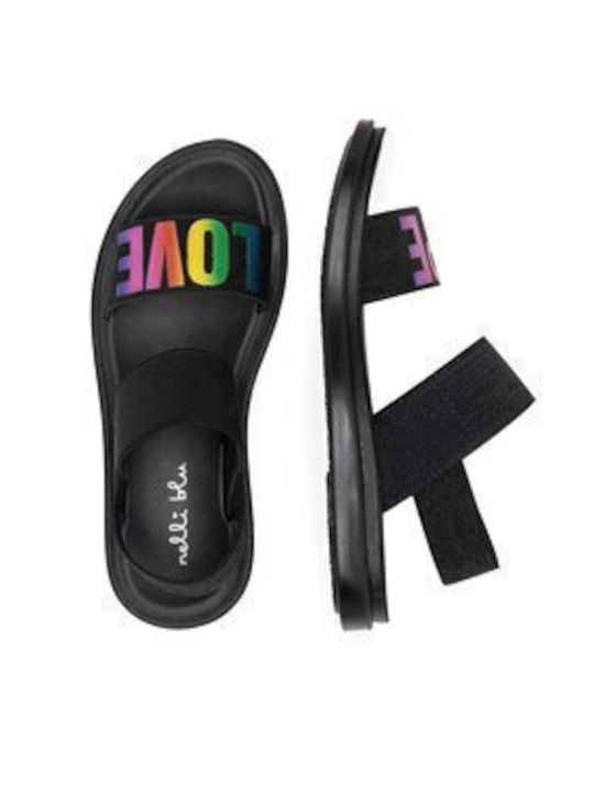 Sandale Copii Negre CSS20370-00 Sandale Negre NELLI BLU