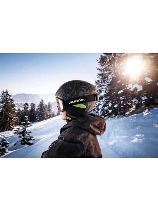 Alpina Ski- & Snowboardbrille Erwachsene Schwarz mit Linse in Schwarz Farbe