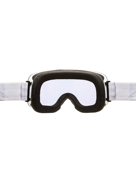 Alpina Μάσκα Σκι & Snowboard Ενηλίκων Λευκή με Φακό Καθρέπτη σε Χρυσό Χρώμα