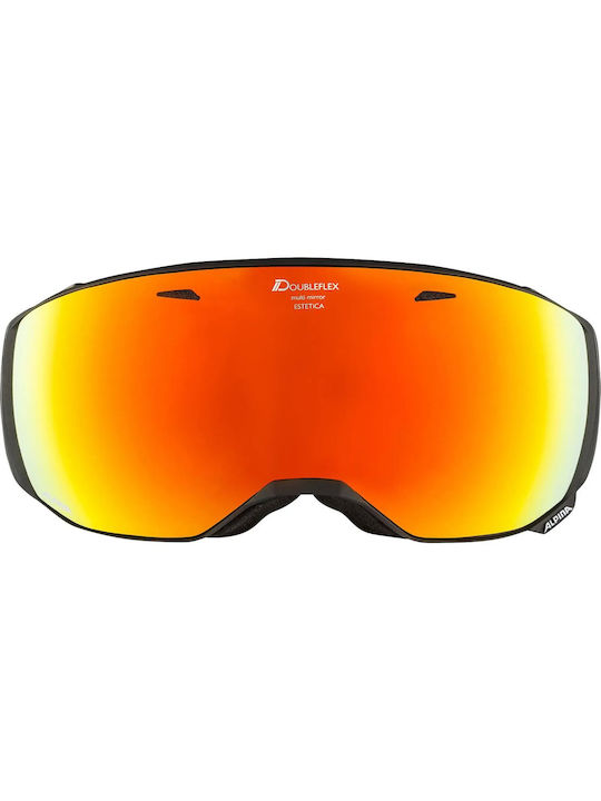 Alpina Ski & Snowboard Goggles Kids Black with Lens in Black Color