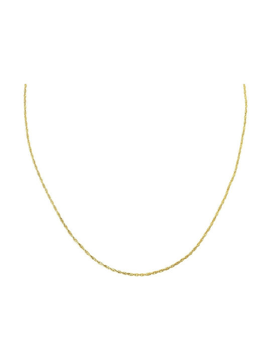 Senzio Belibasakis Goldene Kette Nacken 14K Länge 45cm