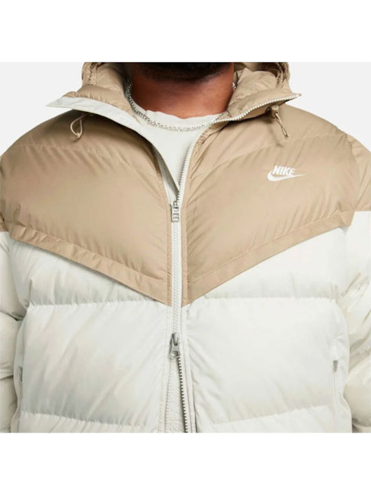 Storm-fit Windrunner Primaloft Winter Jacket Puffer White
