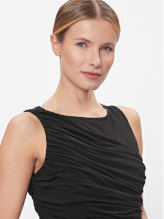 Summer Midi Evening Dress Black