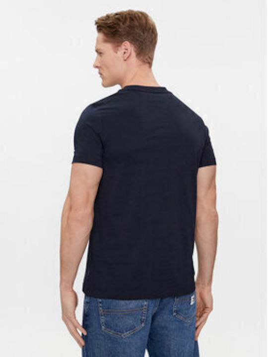 Tommy Hilfiger Small T-shirt Bărbătesc cu Mânecă Scurtă Albastru închis