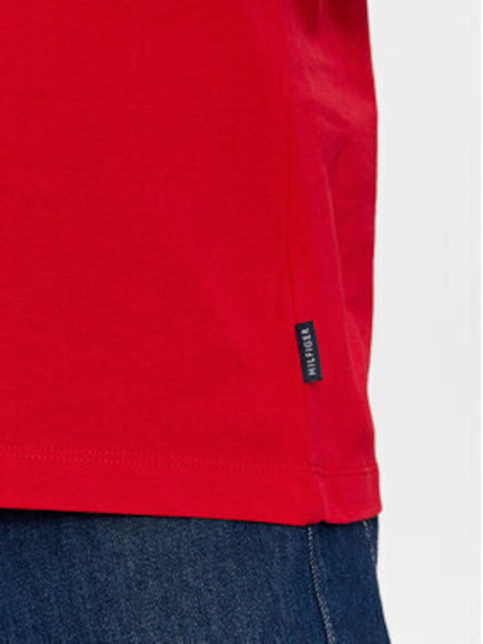 Tommy Hilfiger Small T-shirt Bărbătesc cu Mânecă Scurtă RED