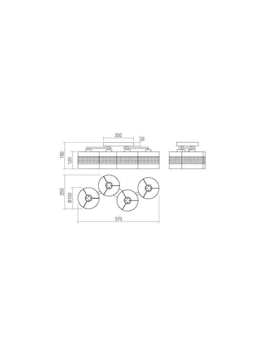 Redo Group Ceiling Light with Socket E27