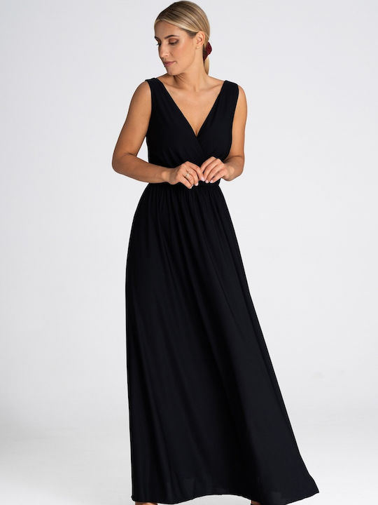 Figl Maxi Kleid Schwarz