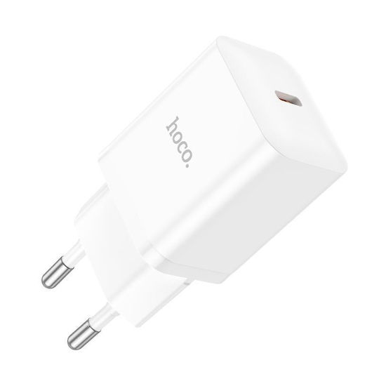 Hoco Charger Without Cable with USB-C Port 20W Power Delivery Whites (N27)