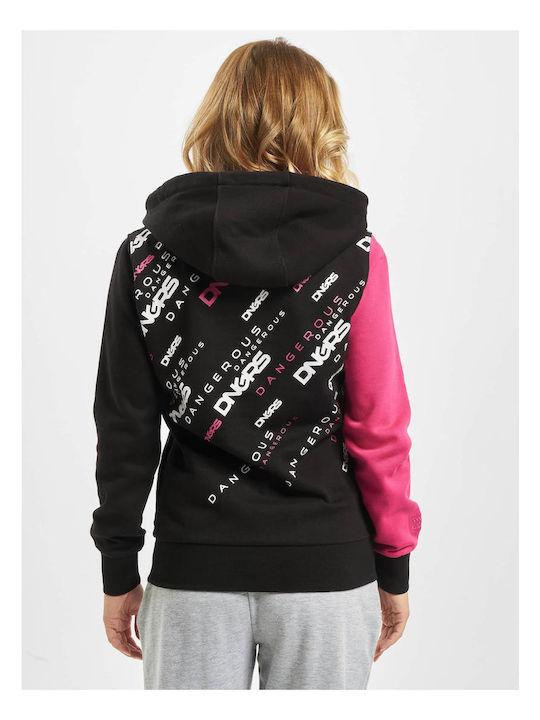 Dangerous Dngrs Women's Hooded Sweatshirt Black/Pink