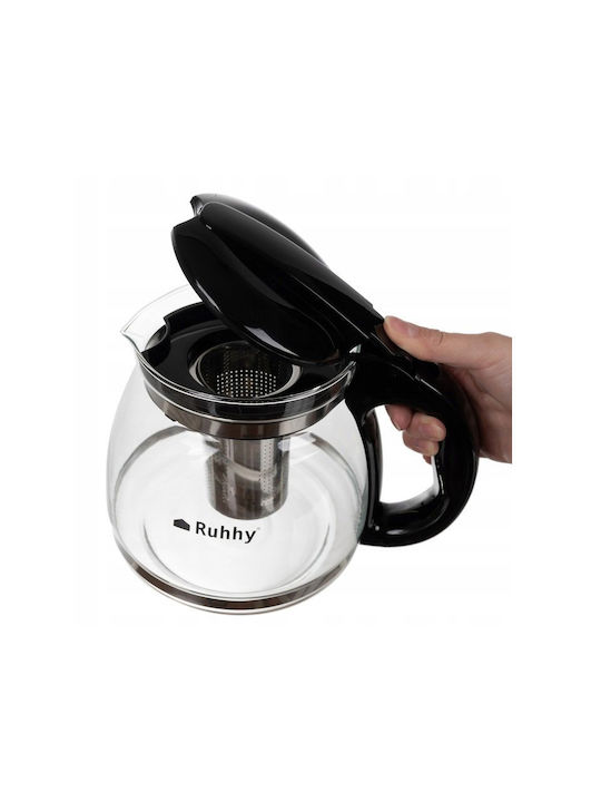 Ruhhy Teapot with Filter Glass Transparent 2000ml