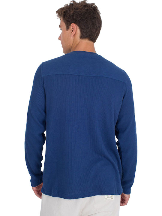 Long Sleeve Blouse Blue.