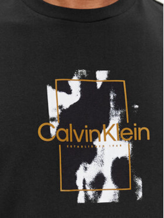 Calvin Klein Men's Short Sleeve Blouse BLACK