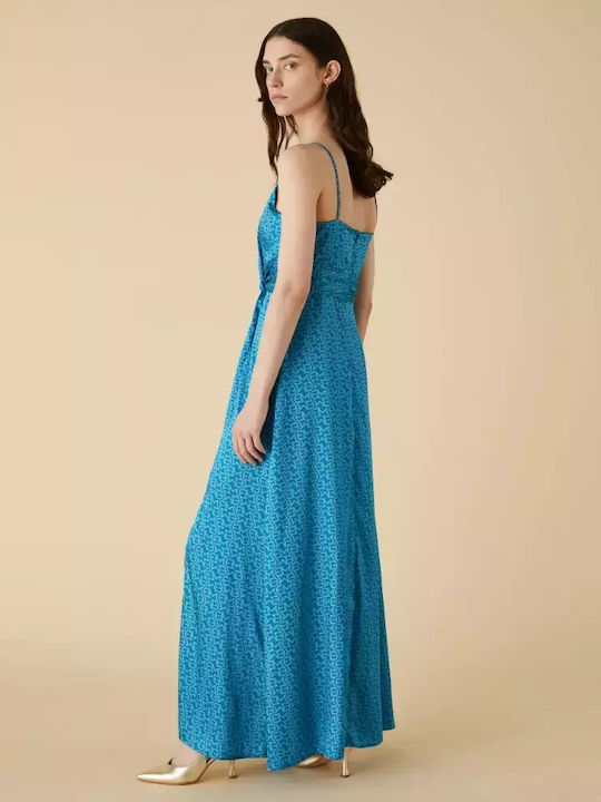 Emme Maxi Dress with Slit Turquoise