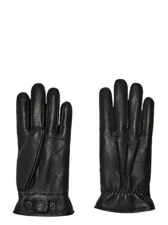 Ugg Australia Schwarz Leder Handschuhe