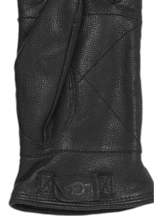 3 Point Leather Schwarz Leder Handschuhe
