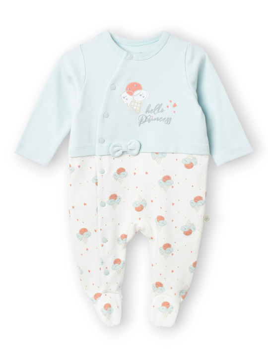 Biorganic Baby Bodysuit Mint - Ecru