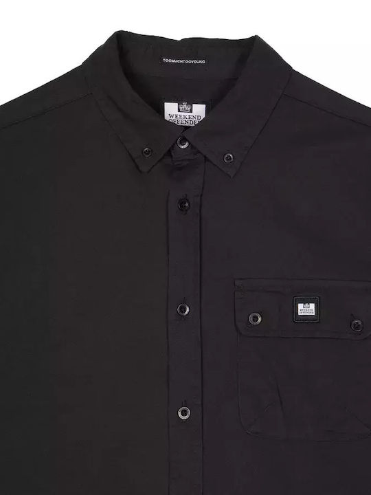 Weekend Offender Men's Shirt Long Sleeve Cotton Black