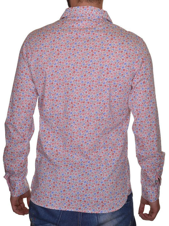 Cosi Jeans Men's Shirt Long Sleeve Coral