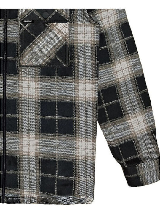 Rebase Overshirt Black-Brown