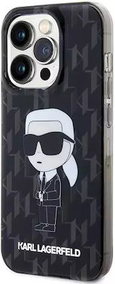 Karl Lagerfeld Monogram Ikonik Back Cover Πλαστικό Ανθεκτικό Διάφανο (iPhone 15 Pro)