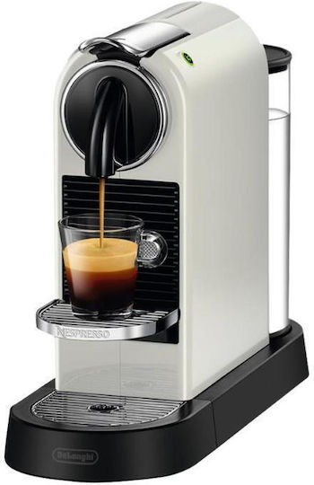 De'Longhi Citiz & Milk Pod Coffee Machine Nespresso Pressure 19bar with Milk Frother White