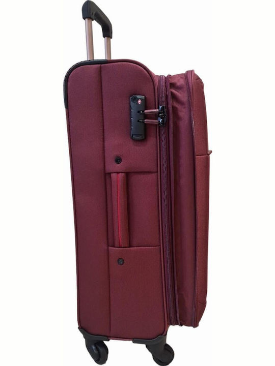 Diplomat Athens Collection 6040 Среден Куфар Бордо с 4 колела Височина 68см. ZC604