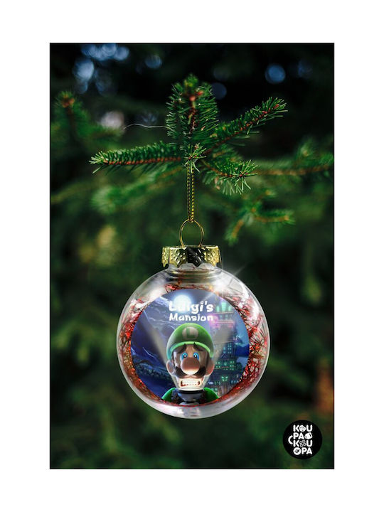 Luigi's Mansion Christmas Plastic Ball Ornament Transparent 8cm