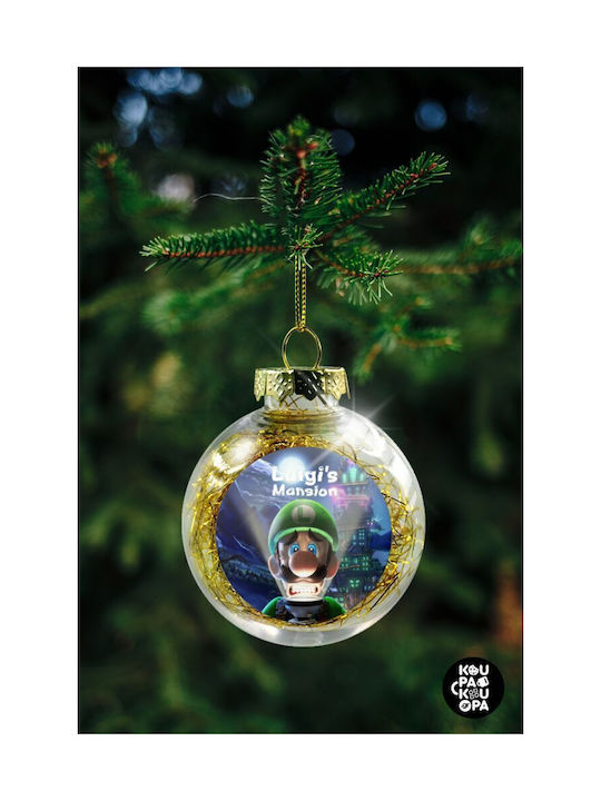 Luigi's Mansion Christmas Plastic Ball Ornament Transparent 8cm