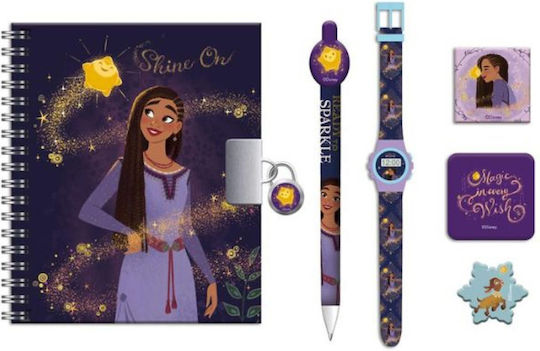 Diakakis Kids Stationery Set with Eraser, Notepad and Pen 6pcs