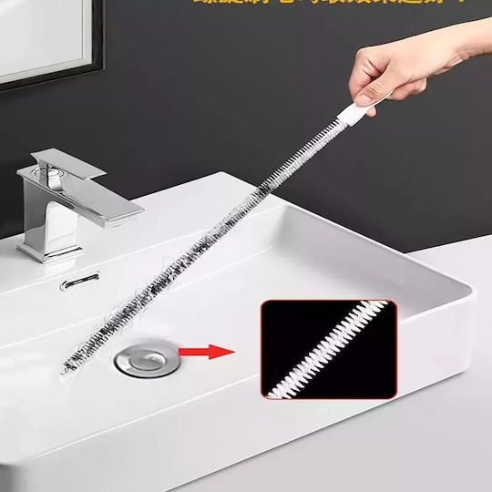 Plastic Cleaning Brush with Handle White