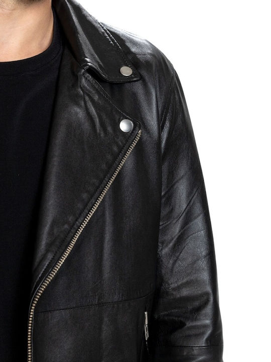 Leather Jacket Biker Black